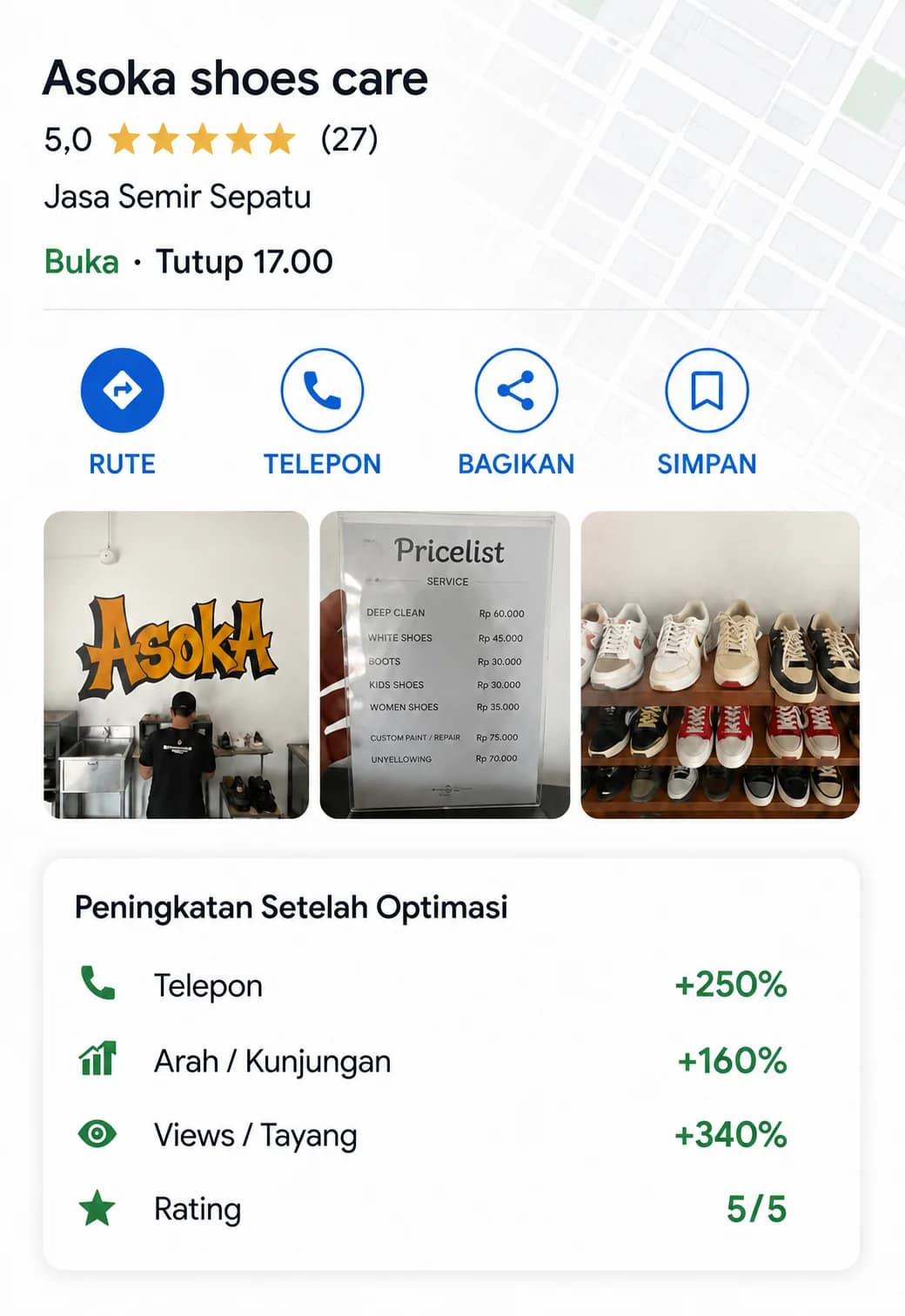 Performa Perubahan Asoka Shoes Care